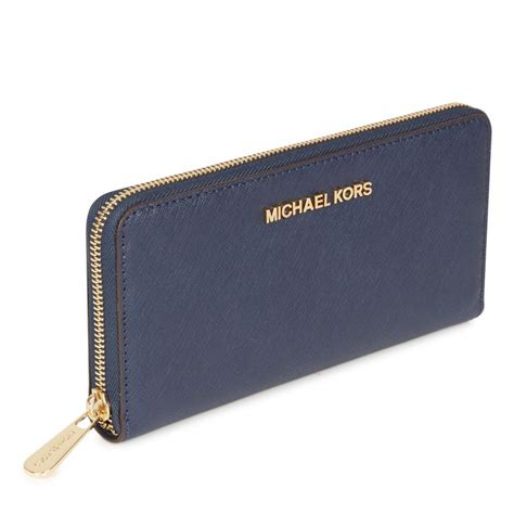 blue and white michael kors wallet|Michael Kors oversized wallet.